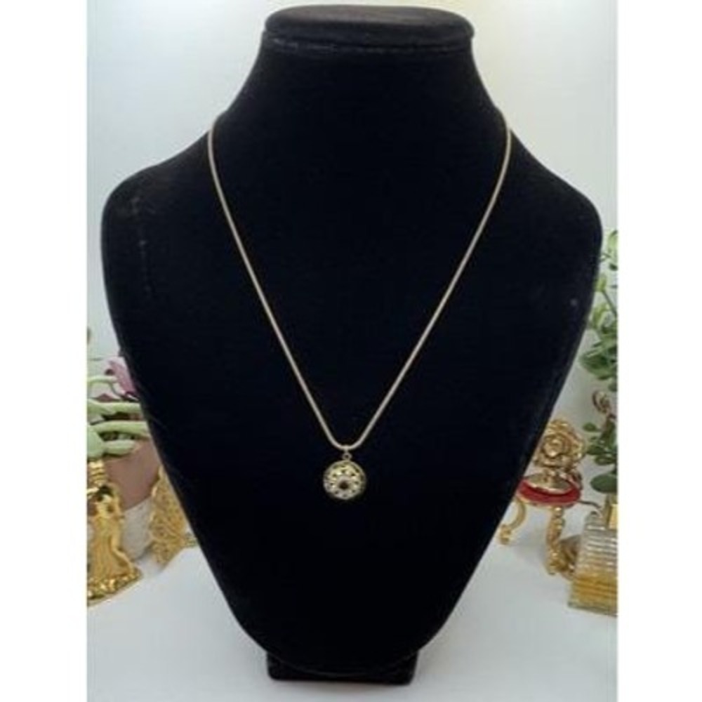 Liz Palacios SF Vintage Necklace Amatysh And AB Rhinestone Stones Brass Chain